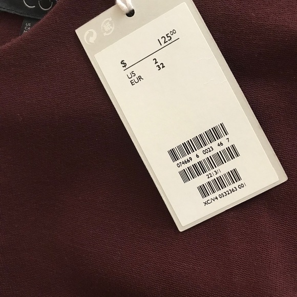 COS Burgundy Jersey with Drape Detail Blouse - Picture 7 of 11